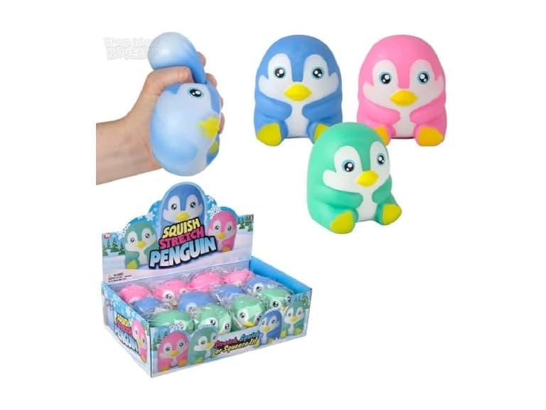 3.5 Inch Squish and Stretch Penguin Toy – 12 Count Display - Image 1