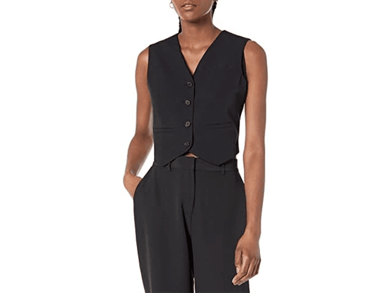 The Drop Women Sadie Cropped Slim Vest - Image 1
