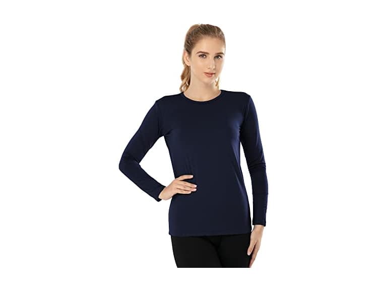 Mancyfit Women (S) Thermal Layer Crew Neck-blue - Image 1