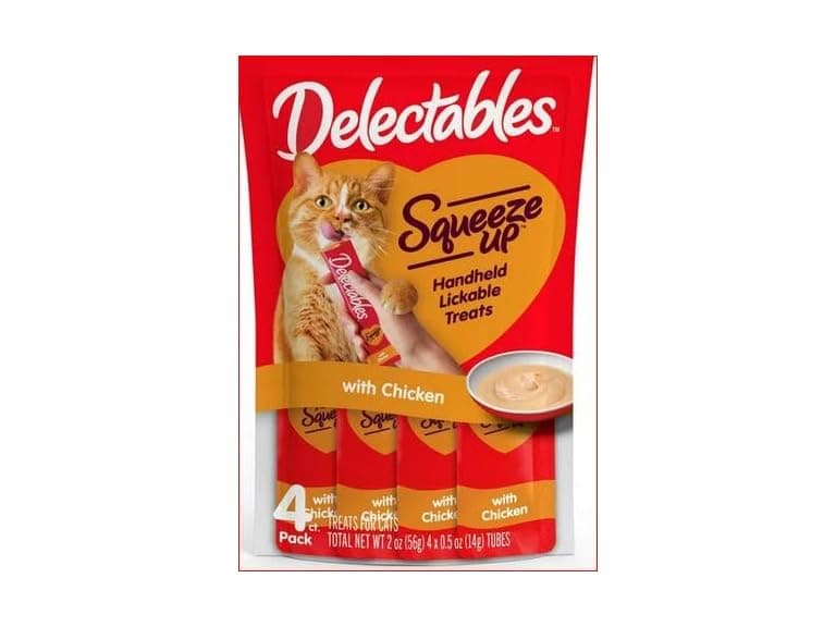 Hartz Delectables Squeeze Up Chicken Cat Treats 4ct - Image 1