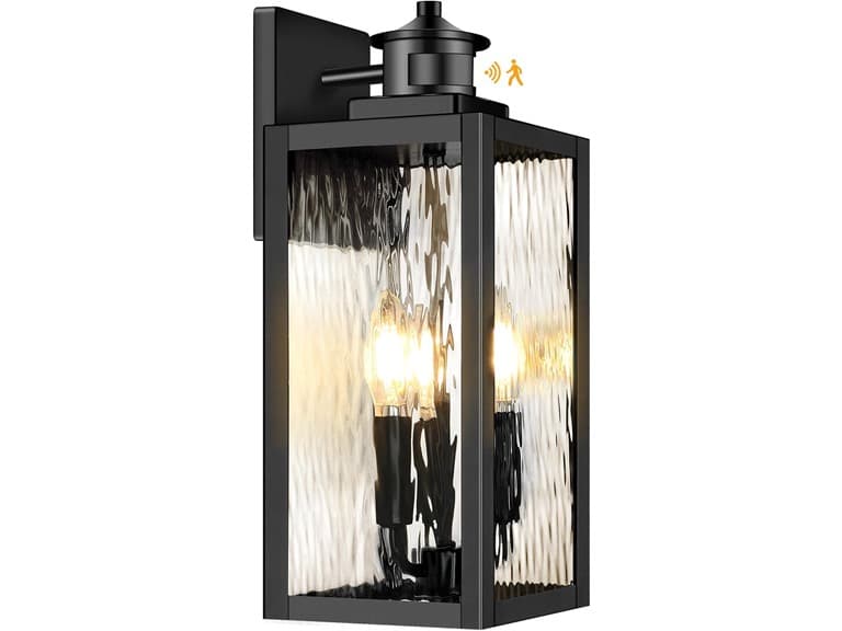 Brightever Motion Sensor Outdoor Wall Light 15.5" Black - Image 1
