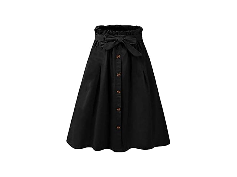 Somthron Women (OS) Casual Belted Button Skirts - Image 1