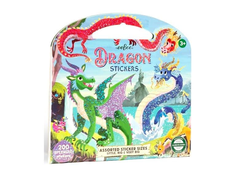 eeBoo Dragon Stickers, 180 Stickers - Image 1
