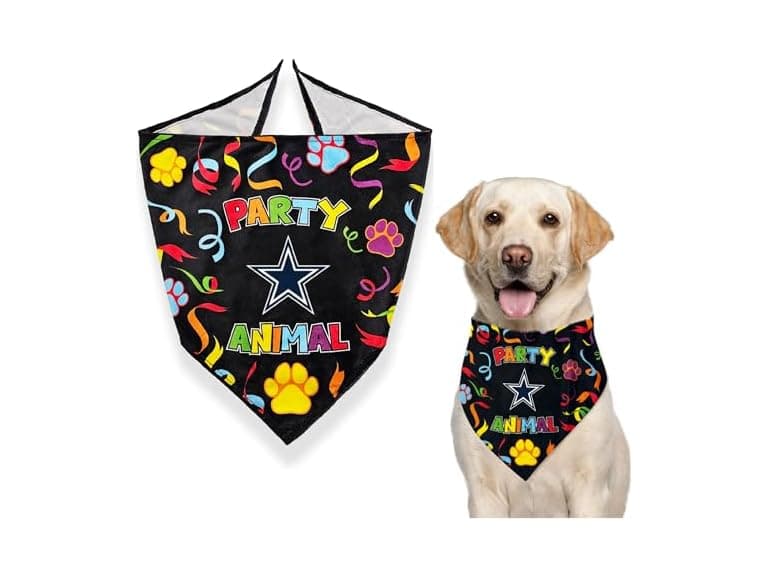 NFL Dallas Cowboys Pet Birthday Bandana, NFL Small/Medium - Image 1