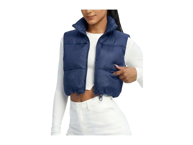 Fuinloth Women (XS) Car Coat Navy Blue - Image 1