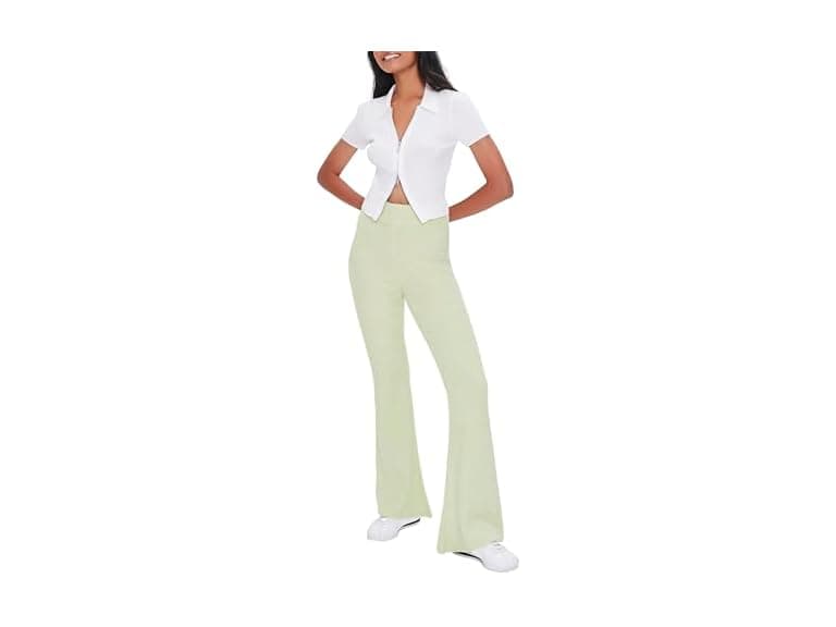 Forever 21 (M) High-Rise Flare Pants - Image 1