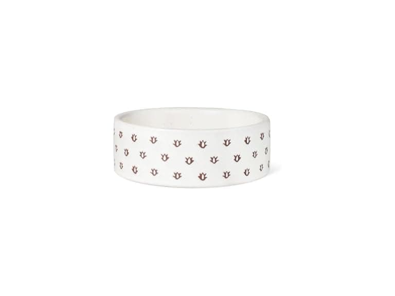 Fringe Studio Speckled Block Bone Small Ceramic Pet Bowl - Image 1