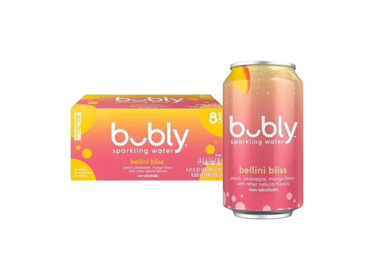 8PK bubly Sparkling Water, Bellini Bliss, Zero Sugar - Image 1