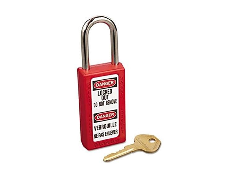 Master Lock Red Thermoplastic Zenex 6 Pin - Image 1