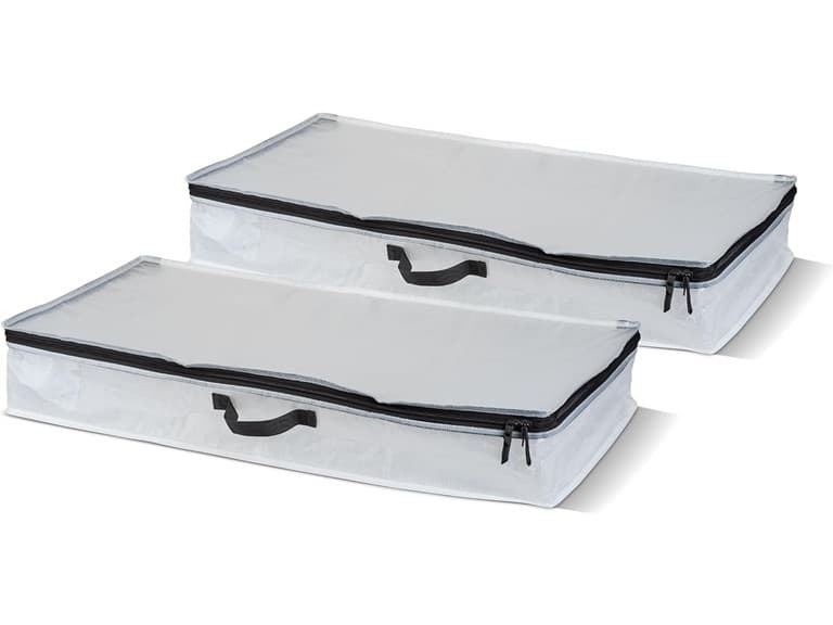 CleverMade Under Bed Storage Bag 46L 2 Pack- Transparent - Image 1