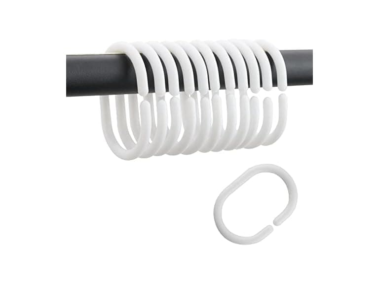 Shower Curtain Hooks, 12 Pcs Premium Shower C - Image 1