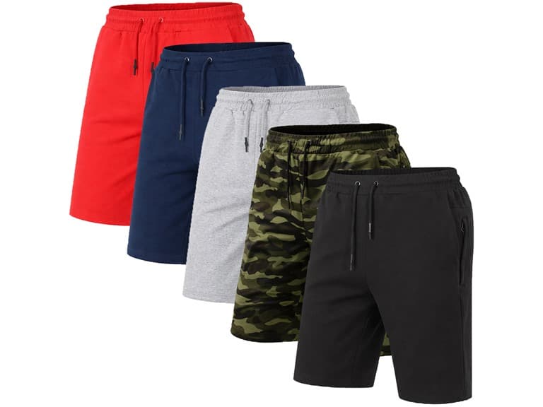 5Pk Womens Classic T/F Jogger Shorts - Image 1