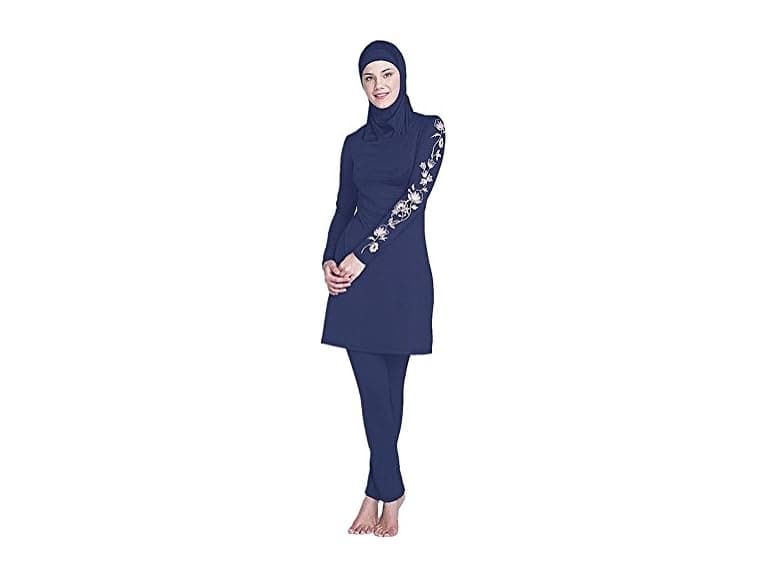 Yeesam Men (10-12) Muslim Full Swimsuits Navy Blue - Image 1