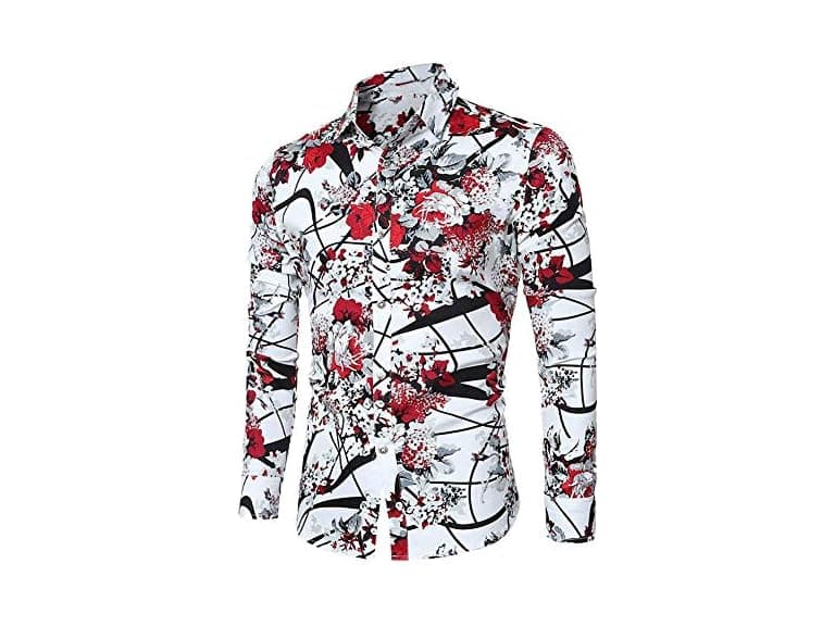 Cloudstyle Men (XL) Shirt Stylish Slim Down Shirt - Image 1