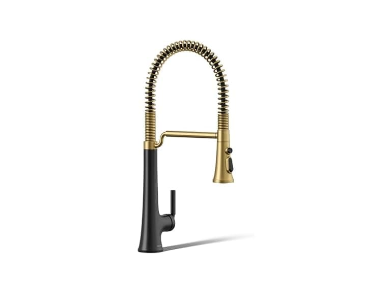 KOHLER K-23765-BMB Tone Faucet Sprayhead Black/Brass (Open Box) - Image 1