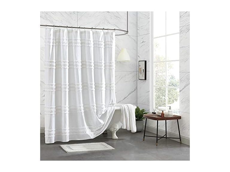 DKNY Chenille Stripe Shower Curt for Bath - Image 1