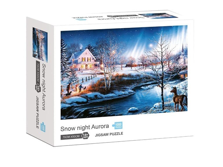 Snowy Night Puzzle 1000 Piece Set - Image 1