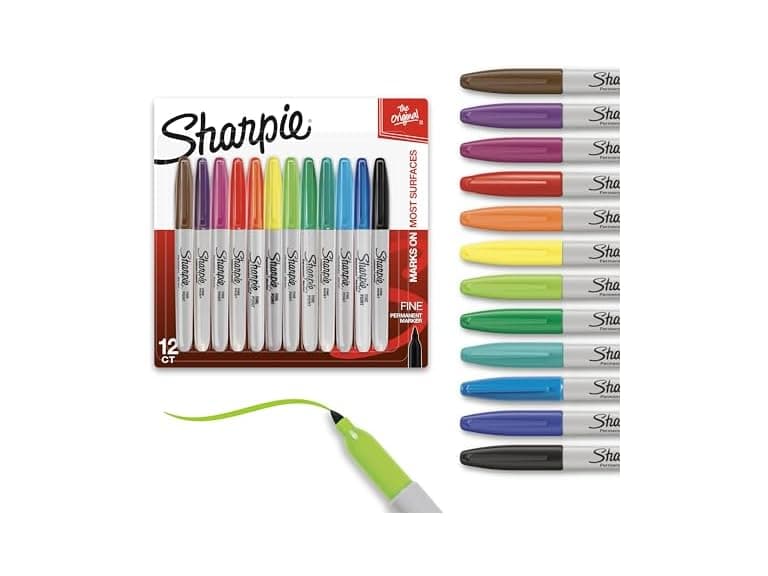 Sharpie Perm Markers, Fine Tip, 12 Ct - Image 1
