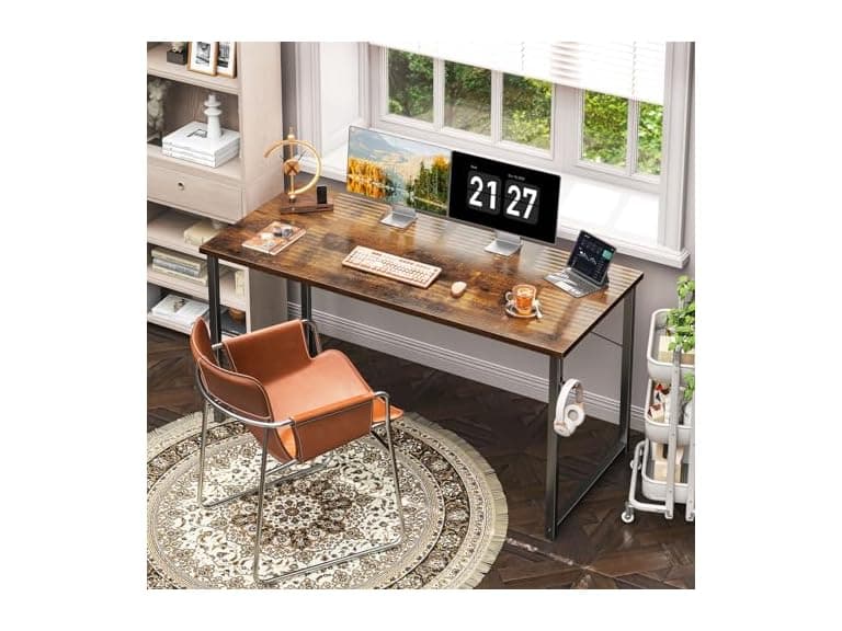 Coleshome 55 Inch Desk, Vintage - Image 1