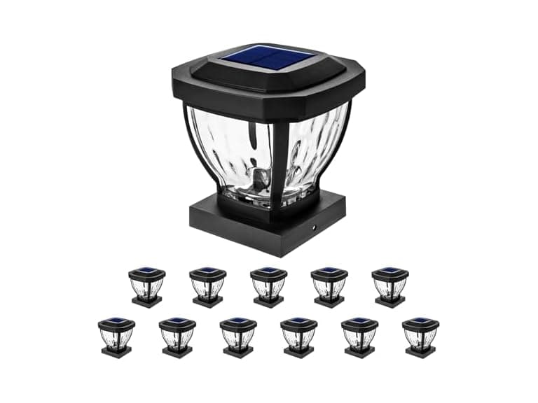 12 Pk Home Zone Security Solar Post Cap Light - Image 1