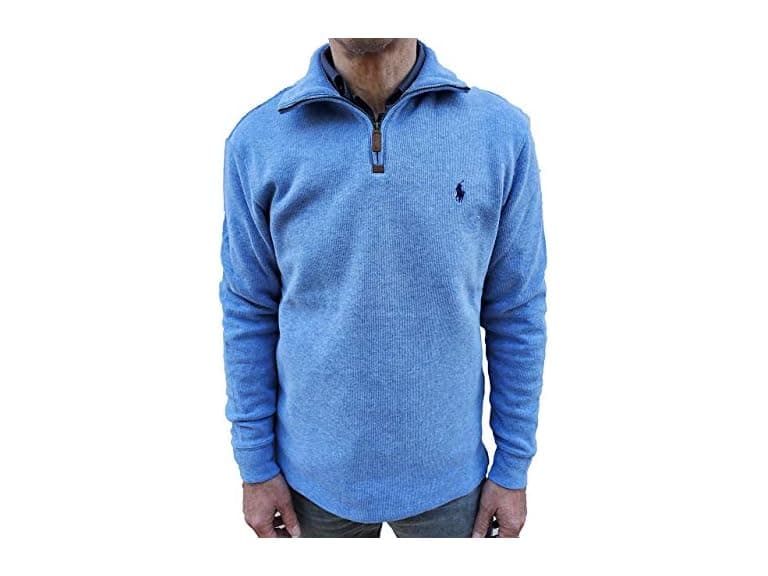 Polo Ralph Lauren Men Half Zip French Rib Sweater - Image 1