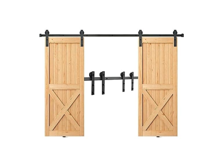 8FT Sliding Barn Door Hardware Kit, 330LBS Heavy - Image 1
