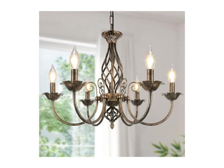 VerRon B0FR8LDPSM 6-Light Farmhouse Candle Chandelier - Image 1