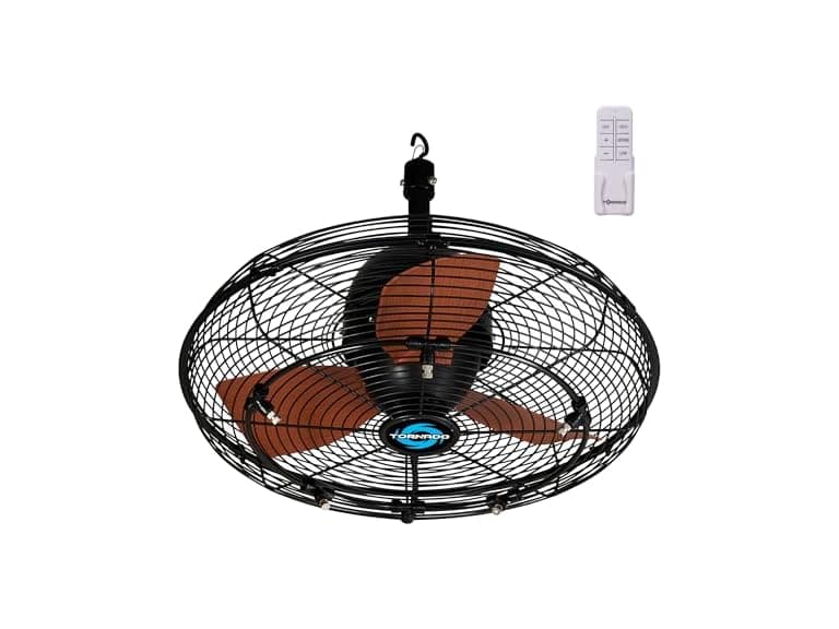 20" Outdoor Ceiling Fan with Misting - Image 1