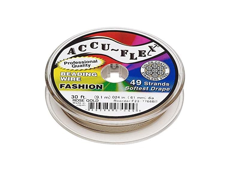 Accu-Flex Bead Stringing Wire Rose Gold - Image 1