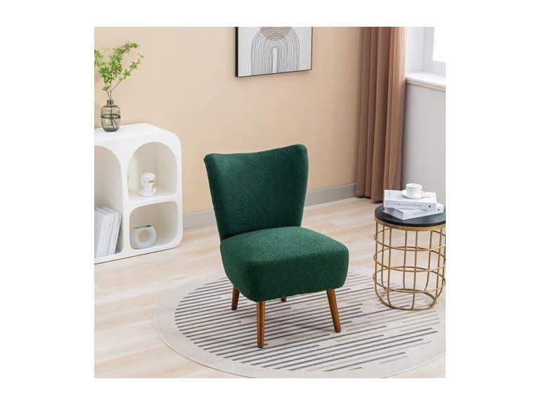 Nuoya Armless Accent Chair Wood Green - Image 1