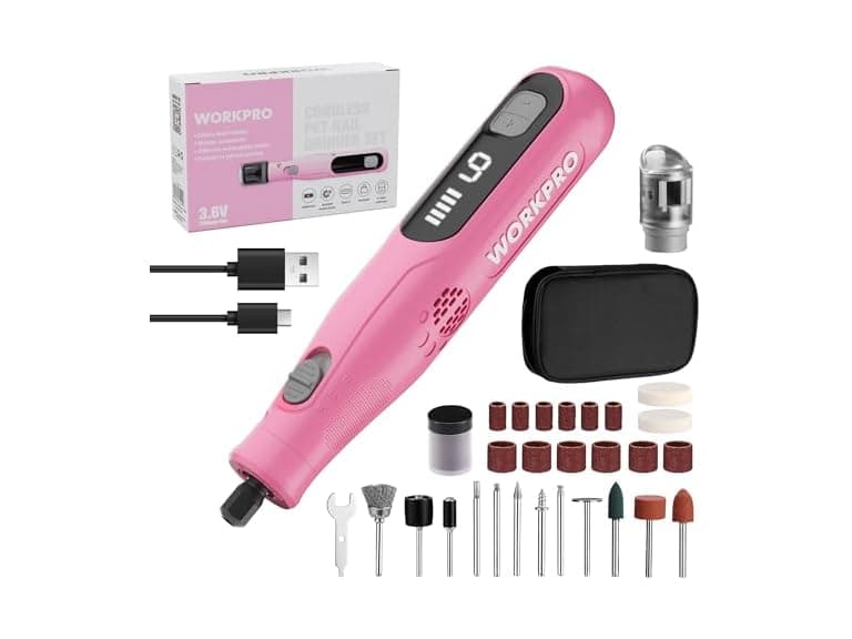 WORKPRO 3.6V Rotary Tool Kit Pink - Image 1