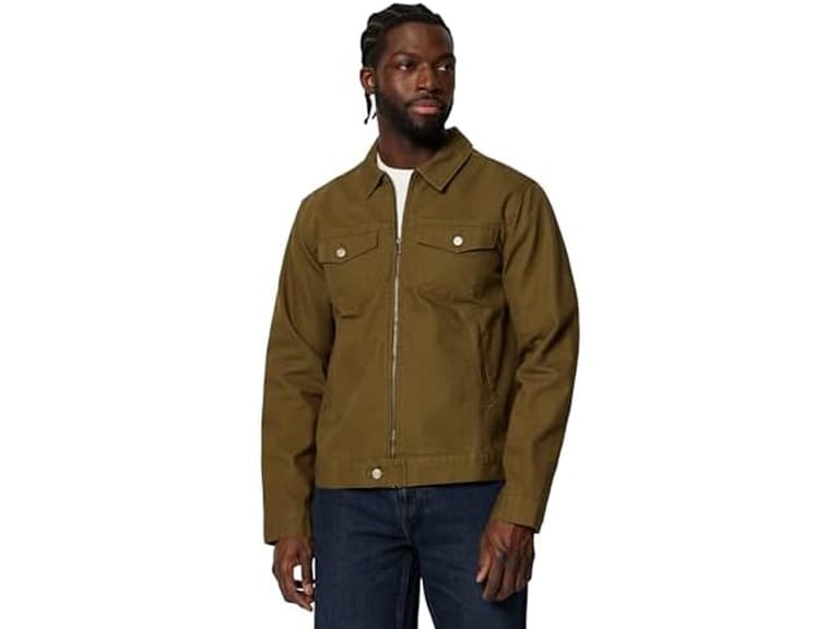 Amazon Essentials Men's Trucker Jacket Cotton Canvas - Image 1