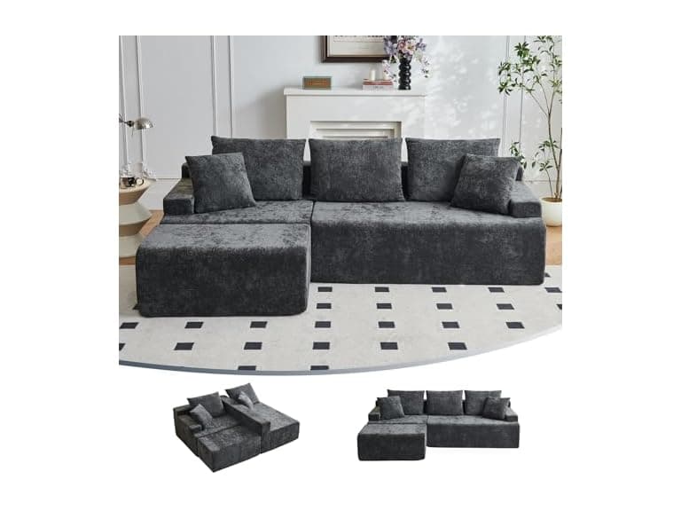 Ayovoch Boneless Couch, L Shaped Cloud Sectional Couches - Image 1