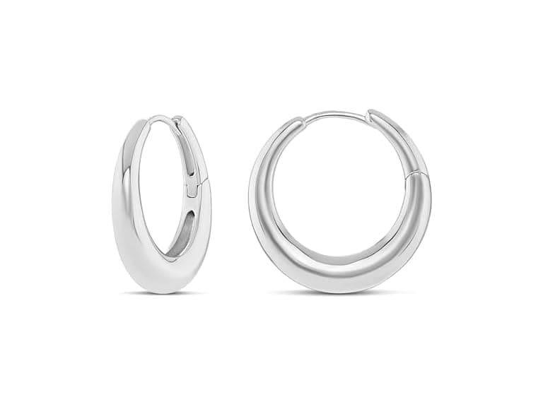 Amazon Essentials 25mm Sterling Silver 25mm Hoop - Image 1