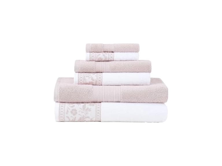 Modern Threads Allie 6-Piece 100% Cotton Towel Set - Image 1