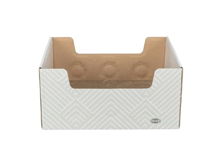 TRIXIE Scratching Box - Cardboard Cat Scratcher Bed - Image 1