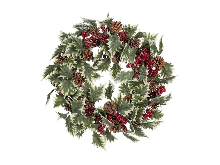 Abbott Collection Holly Leaf & Berry Wreath - Image 1