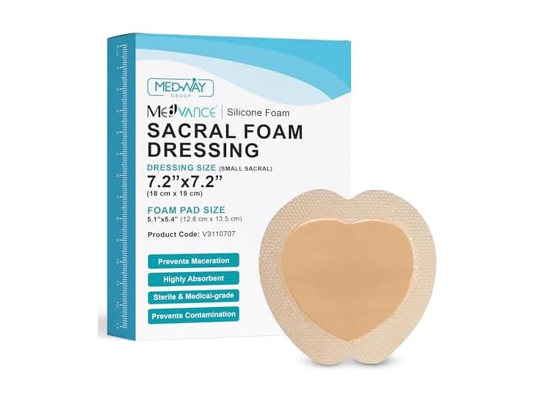 MedVance Sacral Foam Dressing 7x7 Box of 10 - Image 1