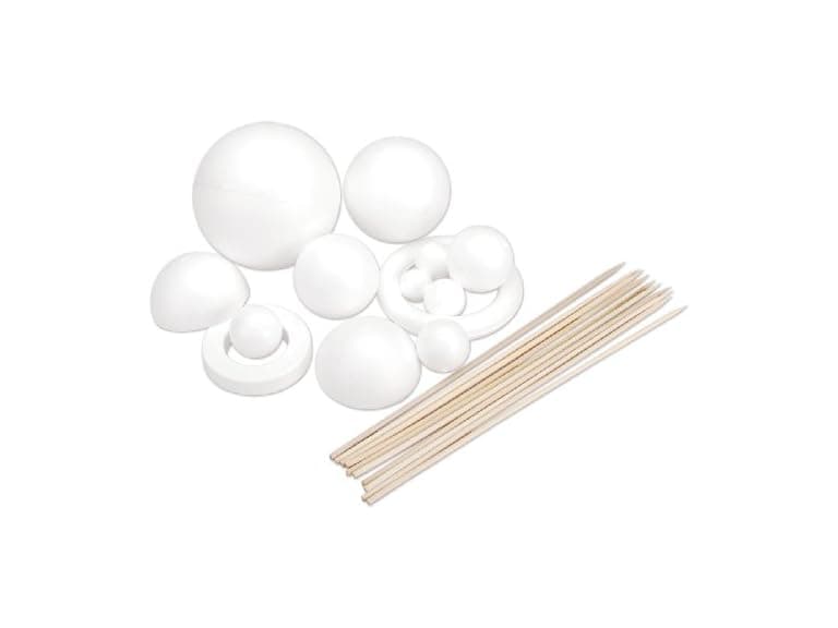 Smoothfoam Styrofoam Solar System Kit for Modeling, White - Image 1