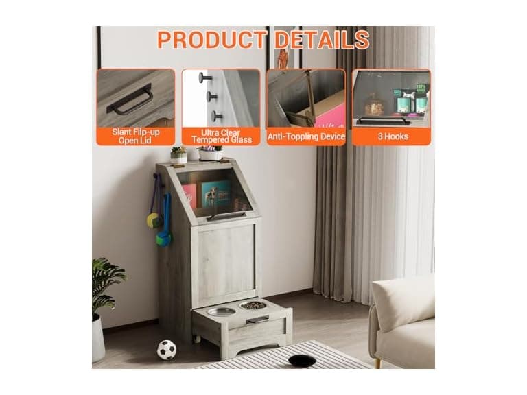 MOVECOM Top Opening Dog Feeding Station - Image 1