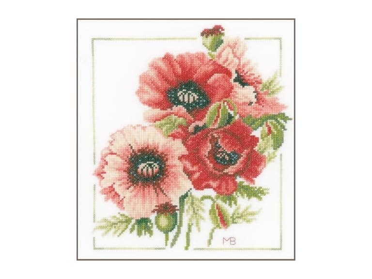 Lanarte Anemone Bouquet Cross Stitch Kit - Image 1