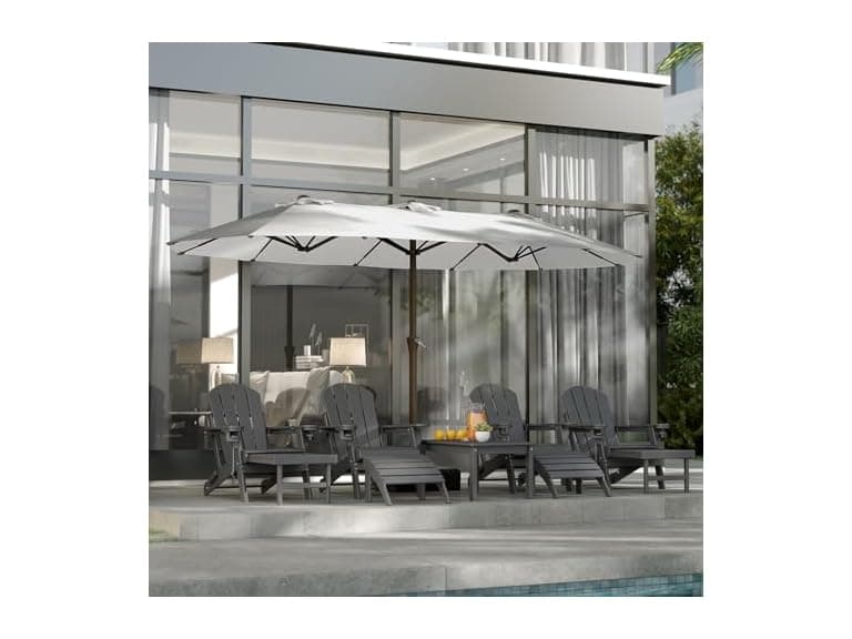 GREENVINES 15FT-Double-Sided-Patio-Umbrella-with-Base - Image 1