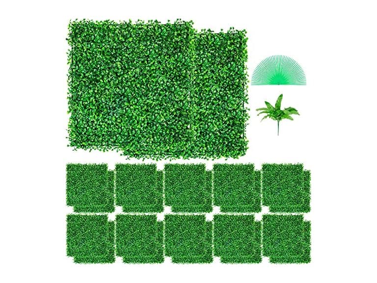 Artificial Boxwood Panel UV 24pcs Boxwood Hedge - Image 1