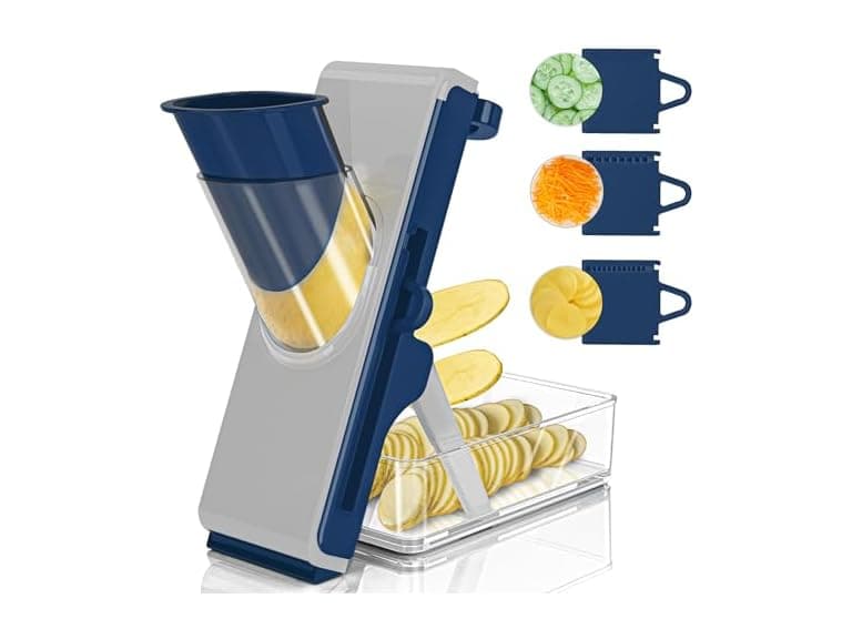 DAYIH Mandoline Slicer for Kitchen- White Blue - Image 1