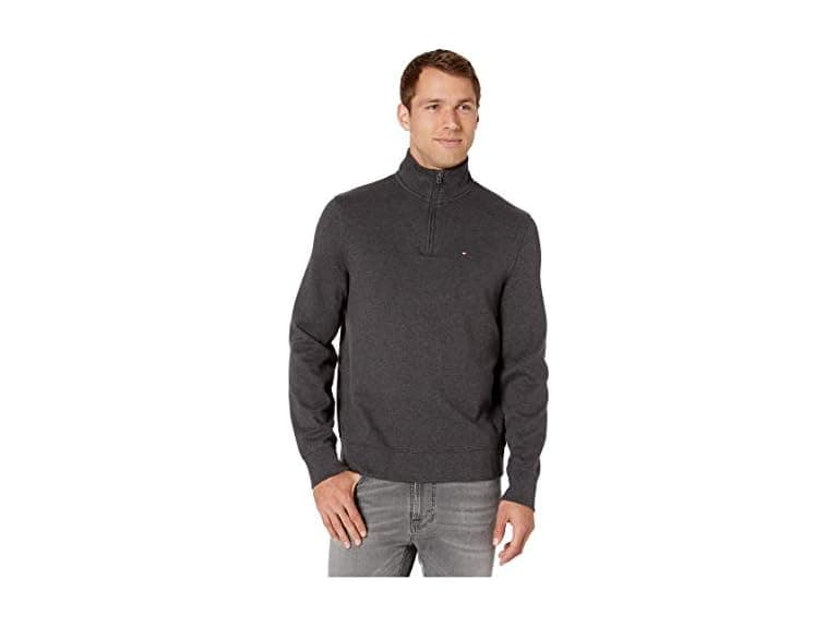 Tommy Hilfiger Quarter-Zip, XL Grey - Image 1