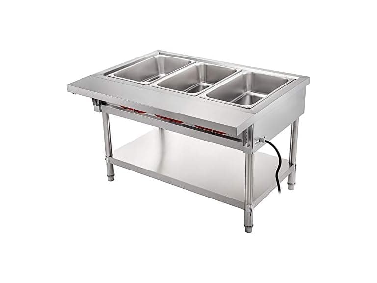 VEVOR Commercial Electric Food Warmer 3 Pot Steam Table Food Warmer 18 - Image 1