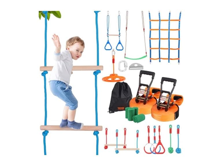 Ninja Warrior Obstacle Course for Kids, 2 x 50ft - Image 1
