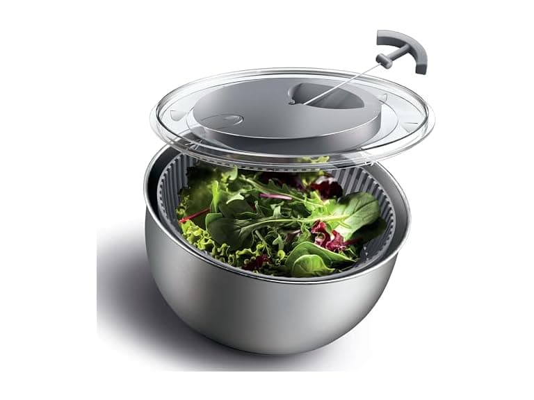 COOK WITH COLOR Stainless Steel Salad Spinner - 5 Q - Image 1