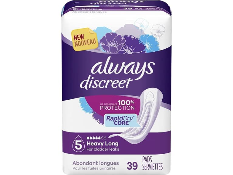 Always Discreet Incontinence Pads Heavy 39 Count - Image 1