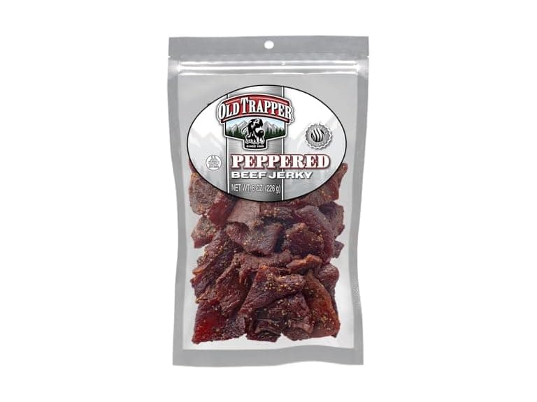 Old Trapper Beef Jerky, Peppered 8 Ounce - Image 1
